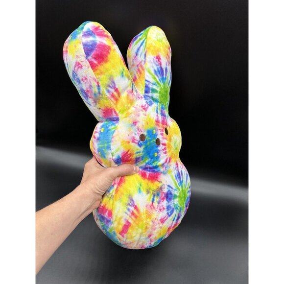 PEEPS Retro Tie Dye Easter Bunny Rabbit Plush Stuffed Animal 2023 Just born 16” - Picture 9 of 14